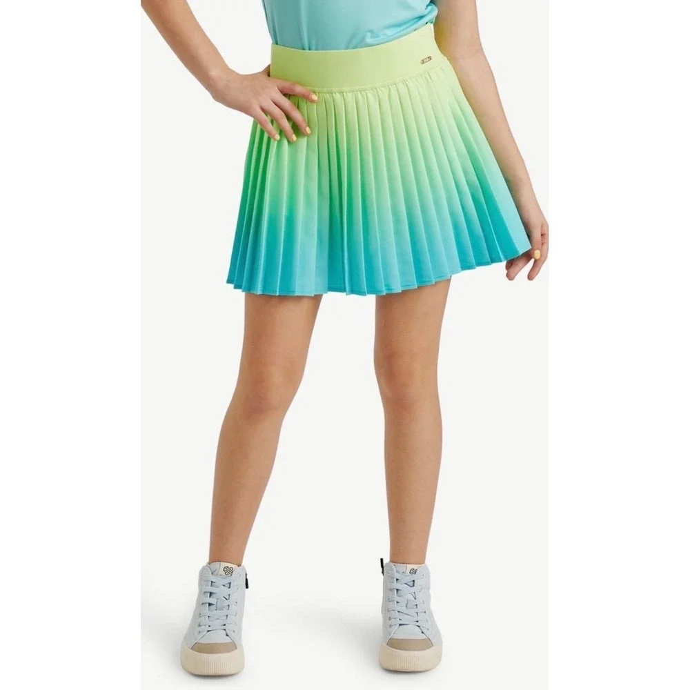 Justice Pleated‎ Skort Girls XL Plus 16P/18P Green Blue Ombre Active Sporty NEW